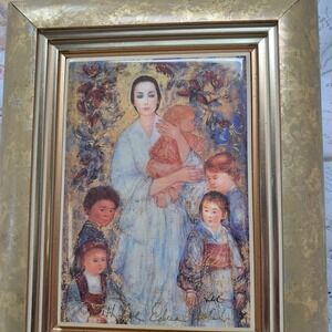 Vintage Hilda Eklund‎ Mother and Children Framed Print Wall Art Decor